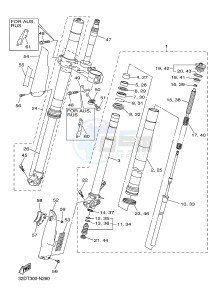 WR250R (32DW 32DV 32DX) drawing FRONT FORK