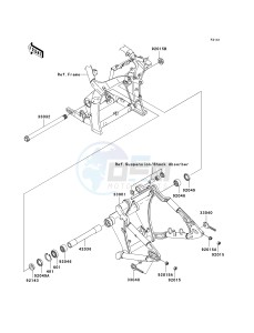 VN 2000 J [VULCAN 2000 CLASSIC LT] (8F-9F) J8F drawing SWINGARM