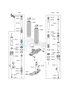 KLX125 KLX125CDS XX (EU ME A(FRICA) drawing Front Fork(-JKALX125CCDA09710)