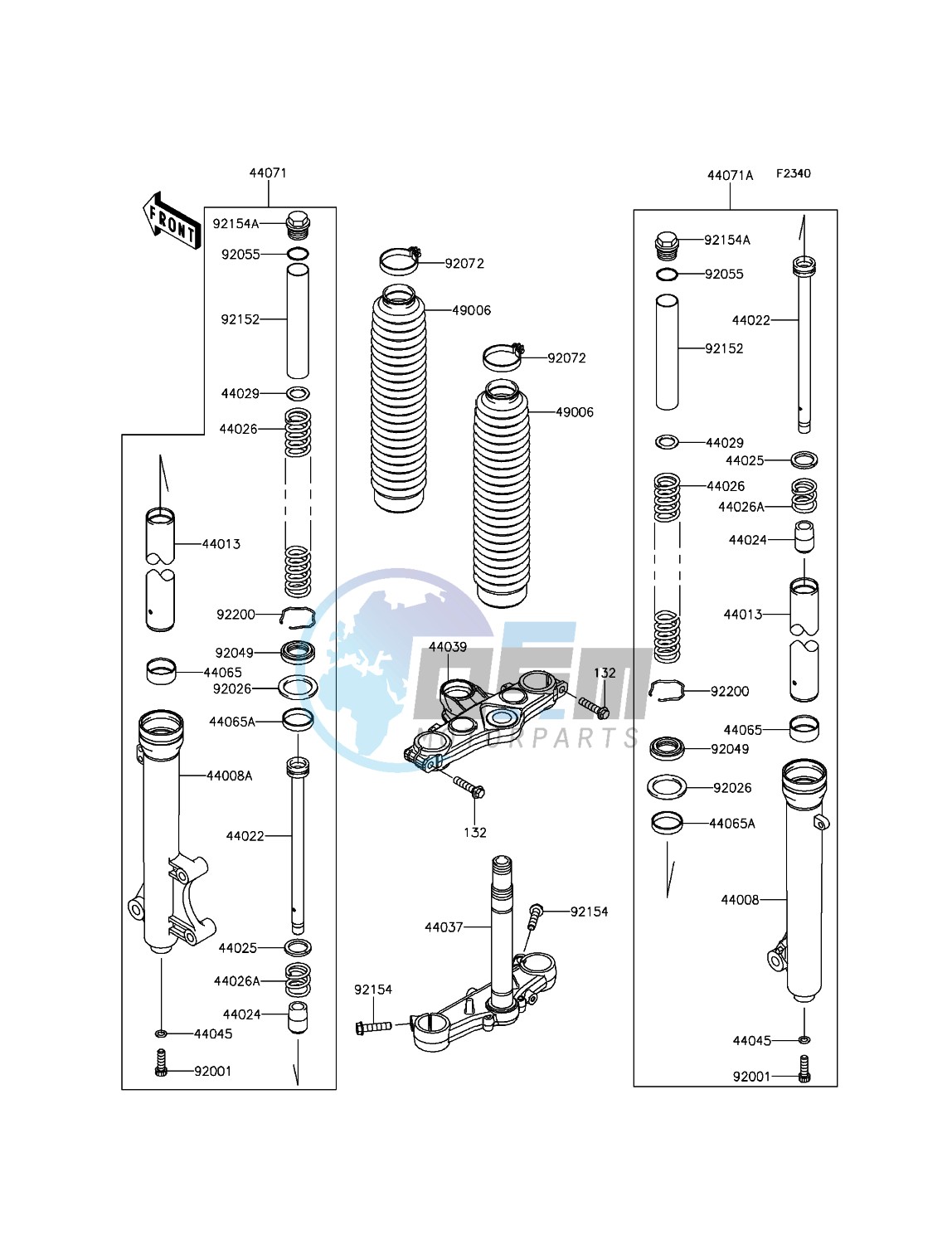 Front Fork(-JKALX125CCDA09710)