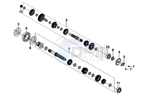 WOLF SB125Ni (L8) EU drawing DRIVESHAFTS - CRANKCASE COVER