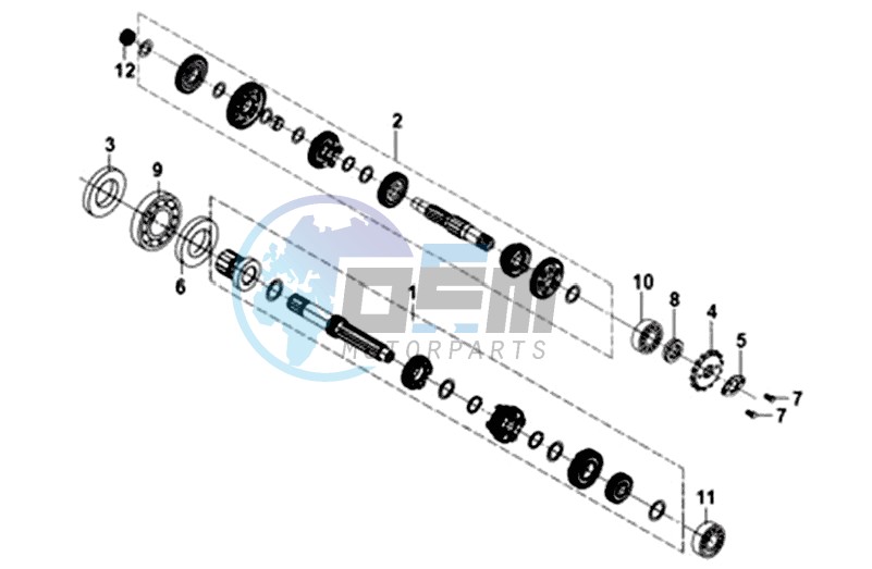 DRIVESHAFTS - CRANKCASE COVER