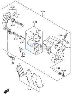 AN650 BURGMAN drawing FRONT CALIPER