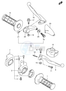 RM125 (E2) drawing HANDLE LEVER