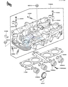 KZ 550 F [SPECTRE] (F1-F2) [SPECTRE] drawing CYLINDER HEAD