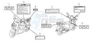 PES125 drawing CAUTION LABEL (PES150/PES150R)