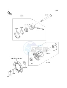 KL 125 D [KLR125] (D20-D22) [KLR125] drawing FRONT HUB