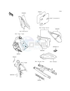 KX 80 R T [KX80 SMALL AND BIG WHEEL] (R1-T1) [KX80 SMALL AND BIG WHEEL] drawing LABEL