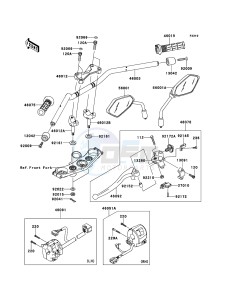 Z750 ZR750LCF UF (UK FA) XX (EU ME A(FRICA) drawing Handlebar