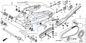 CBR600RRA Australia - (U / 2U) drawing SWINGARM