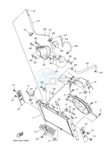 MTM850 MTM-850 XSR900 (B90R) drawing RADIATOR & HOSE