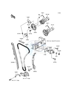 KLX450R KLX450AGF EU drawing Camshaft(s)/Tensioner