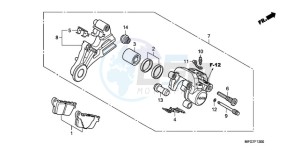 CB600F39 Europe Direct - (ED / ST 25K) drawing REAR BRAKE CALIPER (CB600F/F3)