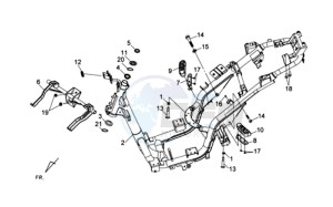 HD2 200EFI drawing FRAME