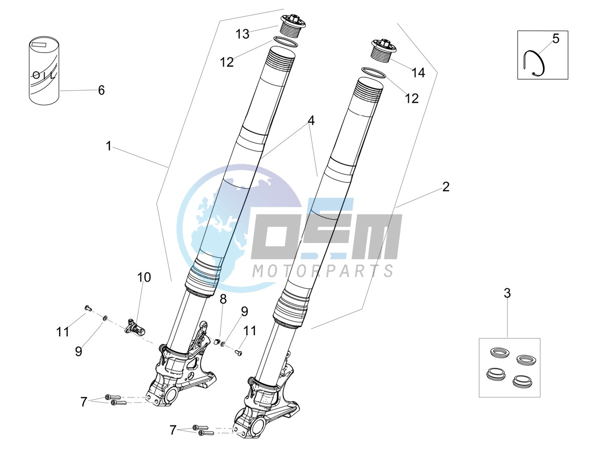 Front fork Ohlins