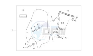 Nevada Classic IE 750 drawing Touring Windscreen