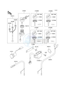 KVF 360 A [PRAIRIE 360 4X4] (A6F-A9F) A9F drawing IGNITION SWITCH