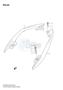 AN400 (E3-E28) Burgman drawing PILLION RIDER HANDLE (SIDE)(MODEL K3)