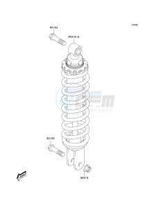 KLX 125 B (B6F) B6F drawing SHOCK ABSORBER-- S- -