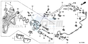 NC750DE Integra - NC750D Europe Direct - (ED) drawing REAR BRAKE CALIPER