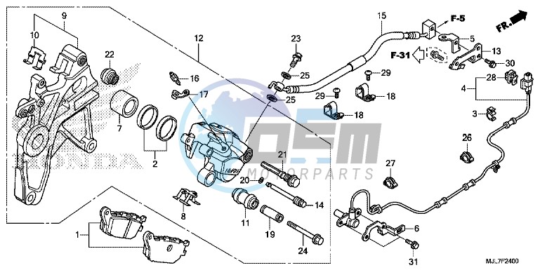 REAR BRAKE CALIPER