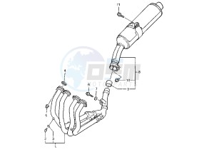 YZF R THUNDER CAT 600 drawing EXHAUST