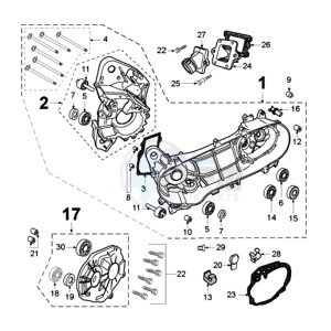 LUDIX 14 REP drawing CRANKCASE