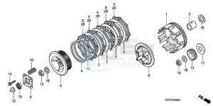 CBR125RW9 France - (F / CMF) drawing CLUTCH