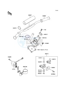 JET SKI X-2 JF800A7F EU drawing Handlebar