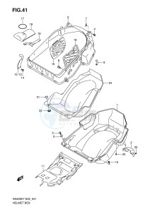 AN400 (E2) Burgman drawing HELMET BOX