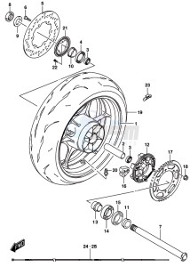 GSX-R1000 ARZ drawing REAR WHEEL (GSX-R1000AL8 E21) (FOR YKV)