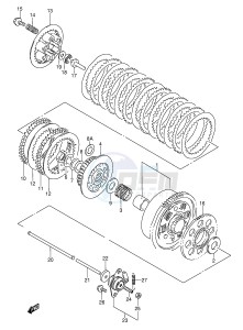 GSX600F (E2) Katana drawing CLUTCH (MODEL N P R S T)