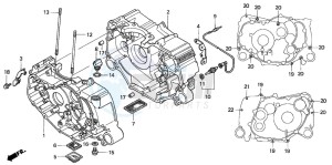 TRX350TE FOURTRAX ES drawing CRANKCASE