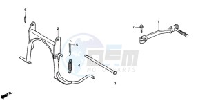 SFX50MM drawing STAND/KICK STARTER ARM