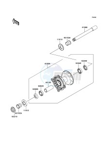 KX450F KX450D8F EU drawing Front Hub