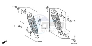 CBF125MA UK - (E) drawing REAR CUSHION