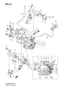 VL1500 (E2) drawing THROTTLE BODY