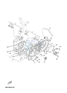 YP125RA (ABS) X-MAX125 ABS X-MAX125 ABS (2ABD) drawing CRANKCASE