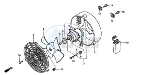 TRX350FM RANCHER 4X4 drawing COOLING FAN KIT