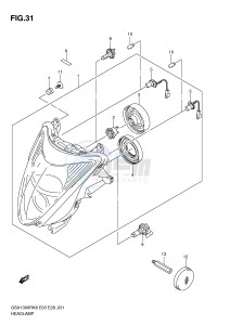 GSX1300R (E3-E28) Hayabusa drawing HEADLAMP