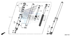 CB500XAE CB500X ABS UK - (E) drawing FRONT FORK