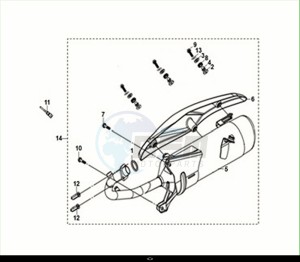 JET 14 200I (XC20W1-EU) (M1) drawing EXHAUST MUFFLER