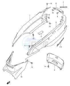 AN250 (E2) Burgman drawing FRAME COVER (MODEL K1)