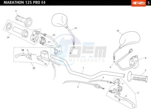 MARATHON-125-E4-PRO-BLACK drawing HANDLEBARS