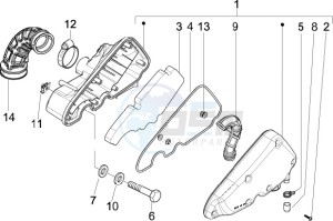 LX 150 4T ie E3 drawing Air filter