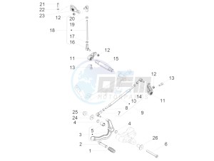 V7 III Special 750 e4 (NAFTA) drawing Gear lever