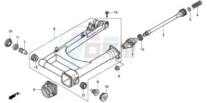 VT1100C2 drawing SWINGARM (VT1100C2)