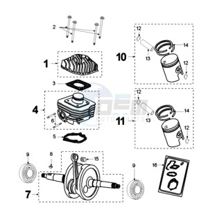 TKR SZ A EU drawing CRANKSHAFT AND CYLINDER