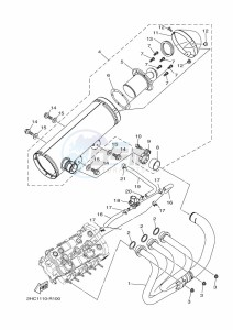 YXZ1000E YXZ1000R (B5J7) drawing EXHAUST