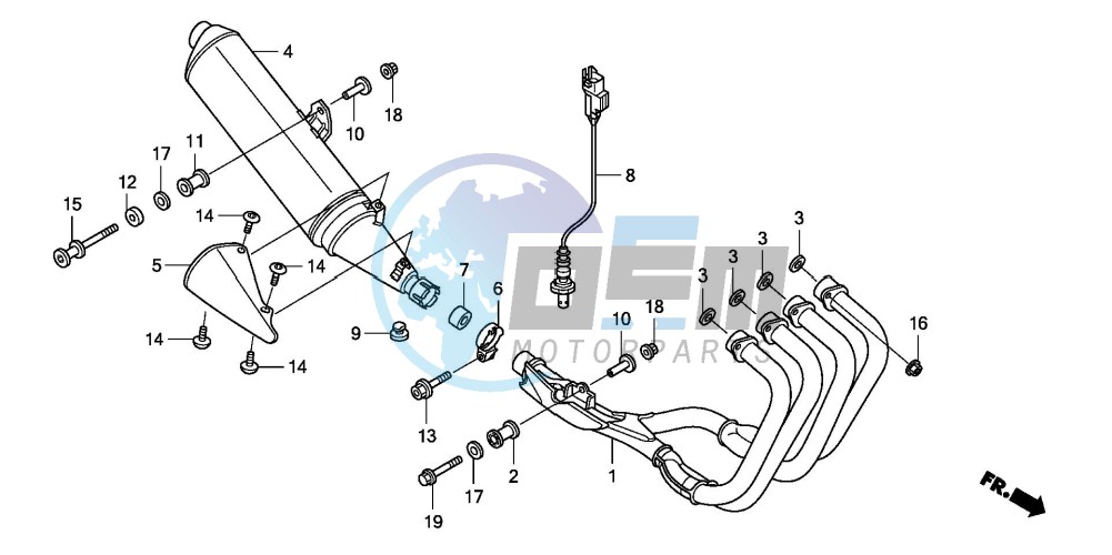 EXHAUST MUFFLER (CBF600S8/SA8/N8/NA8)